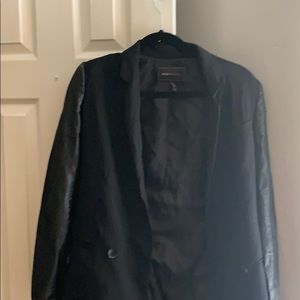Bcbg  blazer  leather sleeves